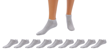 Preview: Betz 10 Paar Sneaker Socken Damen und Herren - Füßlinge – Kurze Socken - Baumwolle mit Komfortbund ohne drückende Naht – Classic – Größen 35 – 46 Farben Schwarz Weiß Grau Preview: Betz 10 Paar Sneaker Socken Damen und Herren