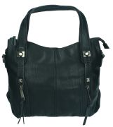 Damen Handtasche MADRID 1 Henkeltasche Schultertasche Umhängetasche mit Reißverschluss, Schulterriemen und zwei Henkeln